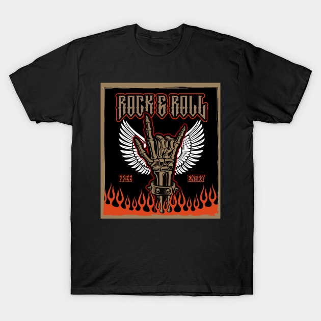 Rock & Roll Vintage T-Shirt by nowbix